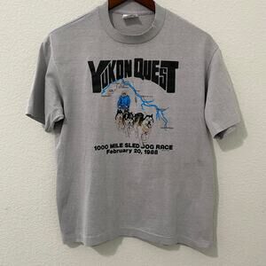 Vintage Yukon Quest 1988 Sled Dog Race T Shirt Single Stitch USA Small